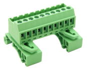 DINKLE DIN RAIL SOCKET HEADER 5.08MM 10POLE 2EHDRD-B3430810P