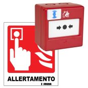 SIRENA PULSANTE ALLERTAMENTO WARNING PUSH BUTTON