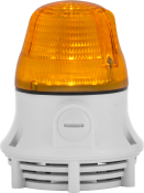 SIRENA MICROLAMP STEADY/FLASH ACOUSTIC AMBER V12DAC GY BASE