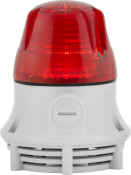 SIRENA MICROLAMP STEADY/FLASH ACOUSTIC RED V12DAC GREY BASE