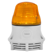 SIRENA MICROLAMP STEADY/FLASH ACOUSTIC AMBER V48DAC GY BASE