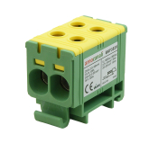 ARNOCANALI COMPACT 2 HOLE DIN TERMINAL 35MM YELLOW/GREEN