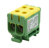 ARNOCANALI COMPACT 2 HOLE DIN TERMINAL 50MM YELLOW/GREEN