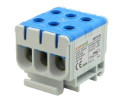 ARNOCANALI COMPACT 3 HOLE DIN TERMINAL 50MM BLUE