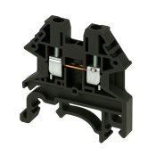 DINKLE DIN RAIL TERMINAL BLACK 4MM