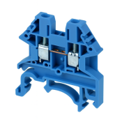 DINKLE DIN RAIL TERMINAL BLUE 4MM