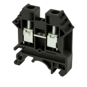 DINKLE DIN RAIL TERMINAL BLACK 6MM