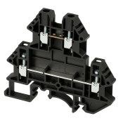 DINKLE 2+2W DIN RAIL TERM BLACK 2.5MM