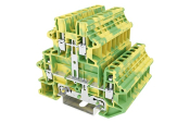 DINKLE 2+2W DIN RAIL EARTH TERMINAL 4MM