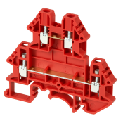 DINKLE 2+2W DIN RAIL TERM RED 4MM