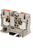 DINKLE DIN RAIL TERMINAL GREY 10MM PUSH IN SPRING CLAMP