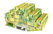 DINKLE DIN RAIL EARTH TERMINAL 2+2+2 2.5MM SPRING CLAMP