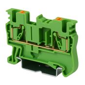 DINKLE DIN RAIL TERMINAL GREEN 2.5MM PUSH IN SPRING CLAMP