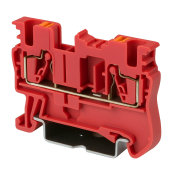 DINKLE DIN RAIL TERMINAL RED 2.5MM PUSH IN SPRING CLAMP