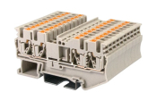 DINKLE FEED-THROUGH 4W DIN TERMINAL GREY 2.5MM
