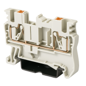 DINKLE DINRAIL TERMINAL WHITE 2.5MM PUSH IN SPRING CLAMP