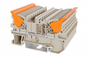 DINKLE DIN RAIL TERMINAL GREY 2.5MM LEVER SPRING CLAMP