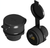 PANEL MOUNT RJ45 CAT 6 22MM FEMALE-FEMALE CONNECTOR