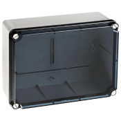 IDE JUNCTION BOX PLAIN SIDED TRANSPARENT COVER IP65/67 185 x 246 x 100mm