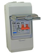 ENCLOSED 1PH SPD 230/400V 15KA + 1P 32A MCB + 100A 2P MAIN SW