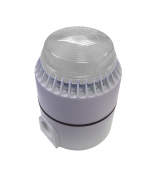 COMBINED SOUNDER/BEACON CLEAR 110-240V,WHITE DEEP BASE IP65