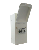 SCL ENCLOSED SINGLE PHASE GARAGE UNIT, 40A 30mA Type A RCD, 16A 6kA B Curve MCB + 6A 6kA B Curve
