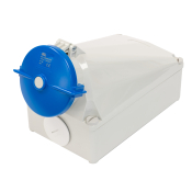 SCL 240V 125A BLUE INDUSTRIAL SURFACE MOUNT SOCKET 3 PIN IP67