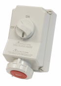 SCL 415V 125A RED INDUSTRIAL INTERLOCKED SOCKET 5 PIN IP67