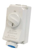SCL 240V 16A BLUE INDUSTRIAL INTERLOCKED SOCKET 3 PIN IP67