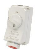 SCL 415V 16A RED INDUSTRIAL INTERLOCKED SOCKET 4 PIN IP67