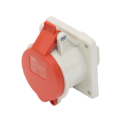 SCL 415V 16A RED INDUSTRIAL PANEL MOUNT SOCKET 4 PIN IP44