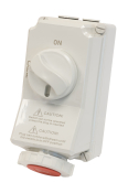 SCL 415V 16A RED INDUSTRIAL INTERLOCKED SOCKET 5 PIN IP67