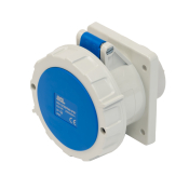 SCL 240V 32A BLUE INDUSTRIAL PANEL MOUNT SOCKET 3 PIN IP67