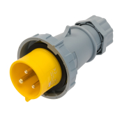 SCL 110V 32A YELLOW INDUSTRIAL PLUG 3 PIN IP67