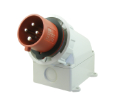 SCL 415V 32A RED INDUSTRIAL SURFACE MOUNT APPLIANCE INLET 4 PIN IP67