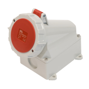 SCL 415V 32A RED INDUSTRIAL SURFACE MOUNT SOCKET 4 PIN IP67