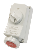 SCL 415V 32A RED INDUSTRIAL INTERLOCKED SOCKET 5 PIN IP67