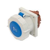 SCL 240V 63A BLUE INDUSTRIAL PANEL MOUNT SOCKET 3 PIN IP67