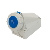 SCL 240V 63A BLUE INDUSTRIAL SURFACE MOUNT SOCKET 3 PIN IP67