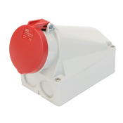 SCL 415V 63A RED INDUSTRIAL SURFACE MOUNT SOCKET 4 PIN IP44