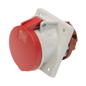 SCL 415V 63A RED INDUSTRIAL ANGLED PANEL MOUNT SOCKET 5 PIN IP44