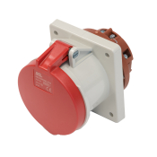 SCL 415V 63A RED INDUSTRIAL PANEL MOUNT SOCKET 5 PIN IP44