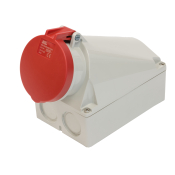 SCL 415V 63A RED INDUSTRIAL SURFACE MOUNT SOCKET 5 PIN IP44