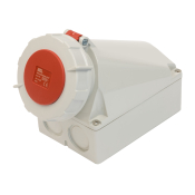 SCL 415V 63A RED INDUSTRIAL SURFACE MOUNT SOCKET 5 PIN IP67