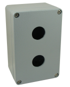 SCL 2 HOLE ALUMINIUM P/BUTTON STATION + 20MM GLAND