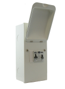 SCL ENCLOSED SINGLE PHASE SHOWER UNIT, 63A 30mA Type A RCD + 50A 6kA B Curve MCB