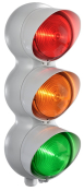 LED INDUSTRIAL TRAFFIC LIGHT RED/AMBER/GREEN 12/24VACDC