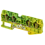DINKLE SCREWLESS DIN EARTH TERM 4MM 4 CONDUCTOR
