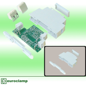 EUROCLAMP DIN MODULE HOUSING 17.5MM GREY