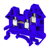 DINKLE 3W DIN RAIL TERMINAL BLUE 4MM